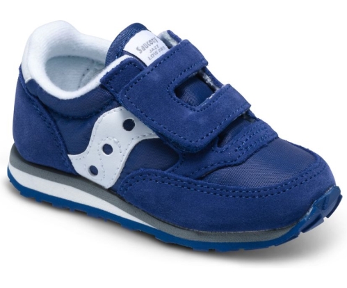 Tenis Saucony Baby Jazz Hook & Loop Niños Zapatillas Azul Marino / Blancas México MX-671-LT